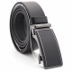 Мъжки колан от естествена кожа в черен цвят с автоматична катарама-Официален