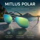 Мъжки слънчеви очила с поляризация MITLUS POLAR – Aviator с огледални зелени стъкла