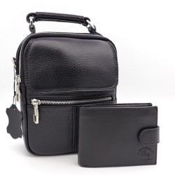 Луксозен подарък за мъж – комплект чанта и портфейл Will Polo от естествена кожа