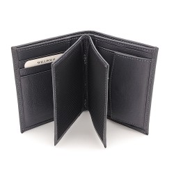 Луксозен мъжки портфейл Will POLO от естествена кожа – сив, вертикален модел